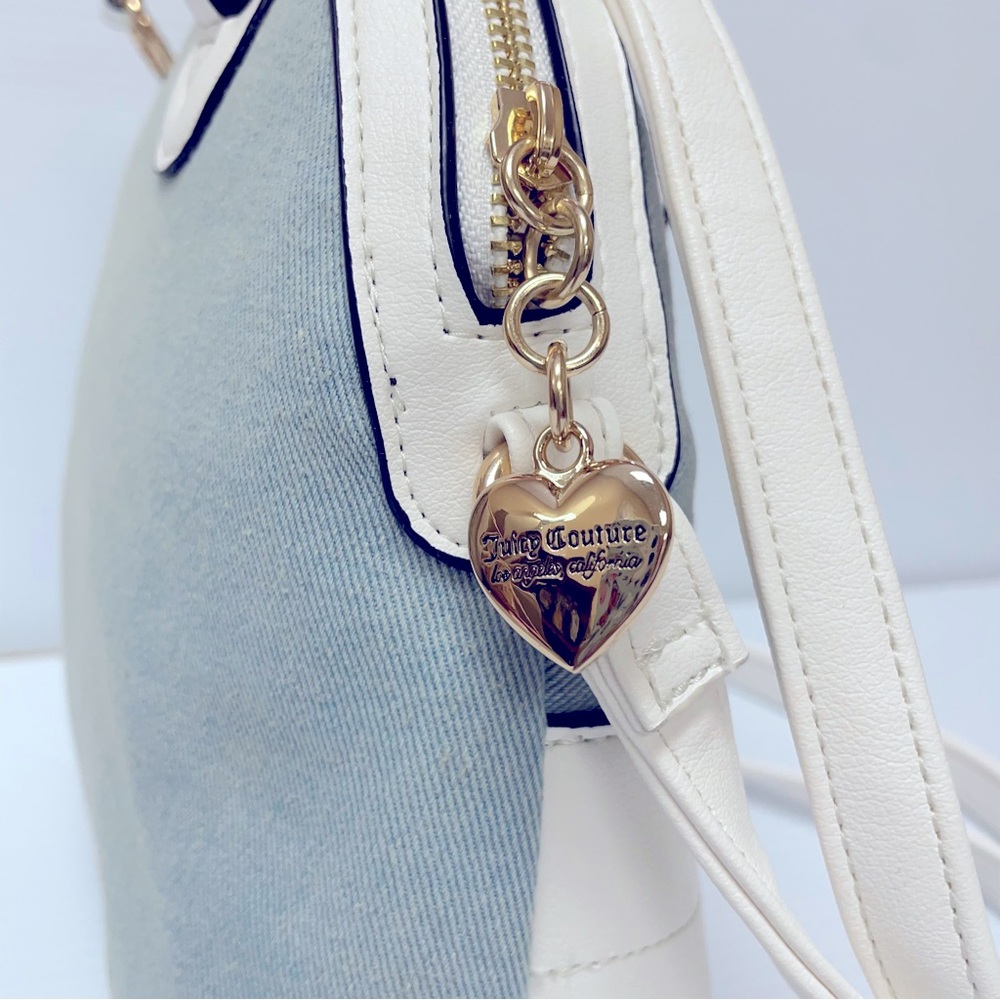 NWT Juicy Couture Denim Heritage Satchel - Picture 6 of 10